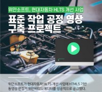 위안소프트, 현대자동차 ‘HLTS’ 개선 사업에 HTML5 기반 동영상 편집기 솔루션 ‘위안비디오에디터’ 공급